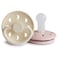 FRIGG Moon SilkySoft Silicone Baby Pacifier Made in Denmark BPAFree BlushCream 618 Months