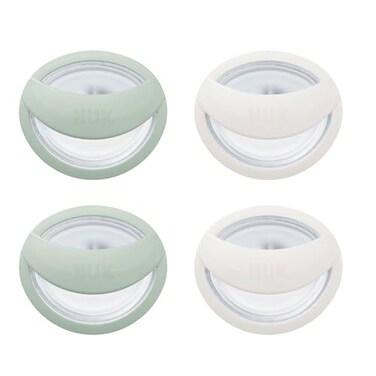 NUK Perfect Match Silicone Newborn Pacifier for Ages 06m 4 Pack Green White