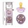 BiBS Liberty Pacifier 2Pack BPA Free Pacfiers with Natural Latex Round Nipple Made in Scandinavia Size 2 618 Months Chamomile Lawn Violet Sky