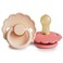 FRIGG Daisy Natural Rubber Baby Pacifier Made in Denmark BPAFree Pink CreamPoppy Size 1 2Pack
