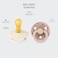 BiBS Liberty Pacifier 2Pack BPA Free Pacfiers with Natural Latex Round Nipple Made in Scandinavia Size 2 618 Months Eloise Blush