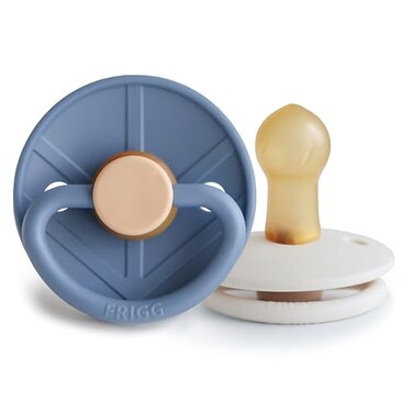 FRIGG Little Viking Natural Rubber Baby Pacifier 2Pack Made in Denmark BPAFree Ocean ViewCream 06 Months