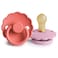 FRIGG Daisy Natural Rubber Baby Pacifier Made in Denmark BPAFree PoppyLupine Size 1 2Pack