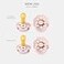 BIBS Boheme Pacifier 4Pack BPA Free Dummy Pacifier Round Nipple Natural Rubber Latex Made in Denmark Size 2 618 Months Blossom