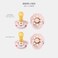 BIBS Boheme Pacifier 4Pack BPA Free Dummy Pacifier Round Nipple Natural Rubber Latex Made in Denmark Size 2 618 Months Blossom