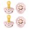 BIBS Boheme Pacifier 4Pack BPA Free Dummy Pacifier Round Nipple Natural Rubber Latex Made in Denmark Size 2 618 Months Blossom