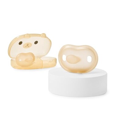 Thyseed Newborn Silicone Pacifier UltraLight OnePiece SensitiveSkin Shield for Breastfed Babies 06 Months BPAFree 2 Pack