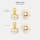 BIBS Boheme Pacifier 4Pack BPA Free Dummy Pacifier Round Nipple Natural Rubber Latex Made in Denmark Size 2 618 Months Ivory