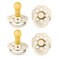 BIBS Boheme Pacifier 4Pack BPA Free Dummy Pacifier Round Nipple Natural Rubber Latex Made in Denmark Size 2 618 Months Ivory