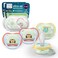 Philips Avent Ultra Air Nighttime Pacifiers Orthodontic Design for Babies 06 Months Glow in the Dark Soft Silicone Symmetrical Nipple BPAFree 2 Sterilizing Cases 4 Pack SCF37635