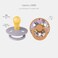 BiBS Liberty Pacifier 2Pack BPA Free Pacfiers with Natural Latex Round Nipple Made in Scandinavia Size 1 06 Months June Blossom Pumpkin Mix