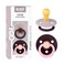 BIBS Colour Studio Pacifier 2Pack BPA Free Round Nipple Natural Rubber Latex Made in Denmark Size 1 06 Months Dusky LilacPlum