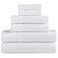 Classic Turkish Towels CTT Luxury 6 Piece Towel Set 100 Turkish Cotton Quick Drying Highly Absorbent Comfy Includes 2 Bath Towels 2 Hand Towels 2 Washcloths White