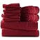 HearthHarbor Hearth Harbor Bath Towels for Bathroom 100 Ring Spun Cotton Luxury Bathroom Towels Ultra Soft Highly Absorbent Bath Towels Set of 10 Burgundy Red