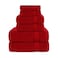 CRAFTBERRY 100 Cotton Bath Towels Set 6 Piece Soft Highly Absorbent Quick Dry Lightweight Feel 2 Bath 2 Hand 2 Washcloths Durable Fade Resistant Premium Everyday Comfort Red
