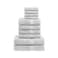 Superior Egyptian Cotton Pile 10 Piece Towel Set Includes 2 Bath 4 Hand 4 Face Towels Washcloths Ultra Soft Luxury Towels Thick Plush Essentials Guest Bath Spa Hotel Bathroom Silver