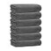 JML Microfiber Bath Towel Set 6 Pack 30 x 60 Large Soft Absorbent Microfiber Hair Towels for Adult Men Body Grey