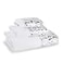 Zahari Home Sinatra Modern Bathroom Towel Set 3 Piece Luxury Contemporary Decor Bling White Bath Towel Sets Soft Plush and Highly Absorbent