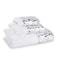 Zahari Home Sinatra Modern Bathroom Towel Set 3 Piece Luxury Contemporary Decor Bling White Bath Towel Sets Soft Plush and Highly Absorbent