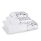 Zahari Home Sinatra Modern Bathroom Towel Set 3 Piece Luxury Contemporary Decor Bling White Bath Towel Sets Soft Plush and Highly Absorbent