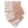 Zahari Home Sinatra 3 Piece Bathroom Towel Set Bath Towel Hand Towel Wash Cloth Absorbent Blush