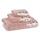 Zahari Home Sinatra 3 Piece Bathroom Towel Set Bath Towel Hand Towel Wash Cloth Absorbent Blush