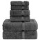 Chakir Turkish Linens Hotel Spa Quality 100 Cotton Premium Turkish Towels Soft Absorbent Dark Gray 6Piece Towel Sets