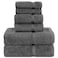 Chakir Turkish Linens Hotel Spa Quality 100 Cotton Premium Turkish Towels Soft Absorbent Dark Gray 6Piece Towel Sets
