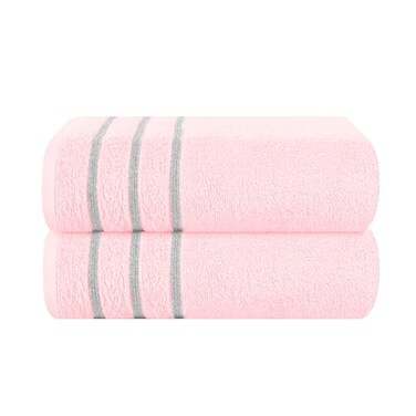 MyOwn Cotton 2 Pack Oversized Bath Towel Set 28x55 inches Large Bath Towels Ultra Absorbant Compact Quickdry Lightweight Towel Ideal for Gym Travel Camp Pool Pink