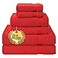 Cotton Paradise 100 Cotton Turkish Towel Set Soft Absorbent Quick Dry 6 Piece Towel Set Red
