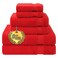 Cotton Paradise 100 Cotton Turkish Towel Set Soft Absorbent Quick Dry 6 Piece Towel Set Red
