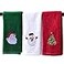 ULERSP Christmas Hand Towels for Bathroom 16 x 25 inch 3 Pack Embroidery Design 100 Cotton Super Soft and Absorbent Dish Towels for Holiday Kitchen Drying Cleaning Gift
