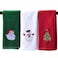 ULERSP Christmas Hand Towels for Bathroom 16 x 25 inch 3 Pack Embroidery Design 100 Cotton Super Soft and Absorbent Dish Towels for Holiday Kitchen Drying Cleaning Gift
