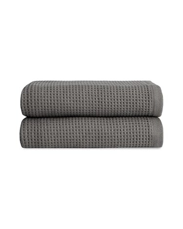 Cozy Earth Waffle Hand Towels 60 Cotton 40 Viscose from Bamboo Hand Towels 20 x 30 Inches Soft Absorbent Terry Reversible Mini Textured Waffle Weave Pattern 2 Pack