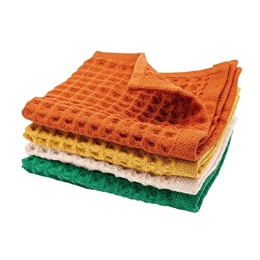 sea me at home Waffle Washcloths Set 100 Turkish Cotton Assorted