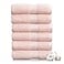 NY Loft 100 Cotton Hand Towel 6 Pack Super Soft Absorbent QuickDry Hand Towels 16 x 28 Textured and Durable Cotton Trinity Collection 6 Pack Hand Towel Light Pink