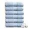 NY Loft 100 Cotton Hand Towel 6 Pack Super Soft Absorbent QuickDry Hand Towels 16 x 28 Textured and Durable Cotton Trinity Collection 6 Pack Hand Towel Chambray Blue