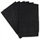 CleverDelights Black Linen Hemstitched Hand Towels 6 Pack 14 x 22 Fingertip Towel