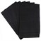 CleverDelights Black Linen Hemstitched Hand Towels 6 Pack 14 x 22 Fingertip Towel