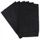 CleverDelights Black Linen Hemstitched Hand Towels 6 Pack 14 x 22 Fingertip Towel
