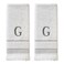 SKL Home Casual Monogram Hand Towel Set G 16x26 White 2 Count