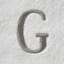 SKL Home Casual Monogram Hand Towel Set G 16x26 White 2 Count