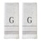 SKL Home Casual Monogram Hand Towel Set G 16x26 White 2 Count