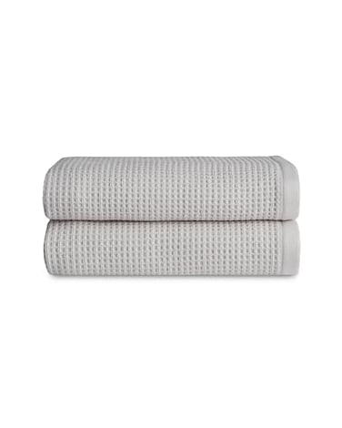 Cozy Earth Waffle Hand Towels 60 Cotton 40 Viscose from Bamboo Hand Towels 20 x 30 Inches Soft Absorbent Terry Reversible Mini Textured Waffle Weave Pattern 2 Pack