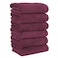 MOONQUEEN 6 Pack Premium Hand Towels Quick Drying Microfiber Coral Velvet Highly Absorbent Towels Multipurpose Use as Hotel Bathroom Shower Spa Hand Towel 16 x 28 inches Burgundy