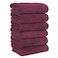 MOONQUEEN 6 Pack Premium Hand Towels Quick Drying Microfiber Coral Velvet Highly Absorbent Towels Multipurpose Use as Hotel Bathroom Shower Spa Hand Towel 16 x 28 inches Burgundy