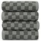 Jacquotha Soft Hand Towels 4 Pack Grey Checkered Face Towel Set for Bathroom Kitchen Decorative Quick Dry Towel 13x29 Inches