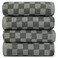 Jacquotha Soft Hand Towels 4 Pack Grey Checkered Face Towel Set for Bathroom Kitchen Decorative Quick Dry Towel 13x29 Inches