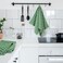 Jacquotha Hand Towels for Bathroom Green Striped 2Piece Premium Quick Drying Towels for Kitchen Spa Workout Stylish Compact for Hand Face Hair 14 x 29
