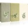 Tingjoo 3 Pcs Eucalyptus Leaves Hand Towels Farmhouse Green Fingertip Bath Towels 14x29 Inch Soft Embroidered Decorative Washable Spring Summer Cotton Absorbent Decor for Bathroom Kitchen